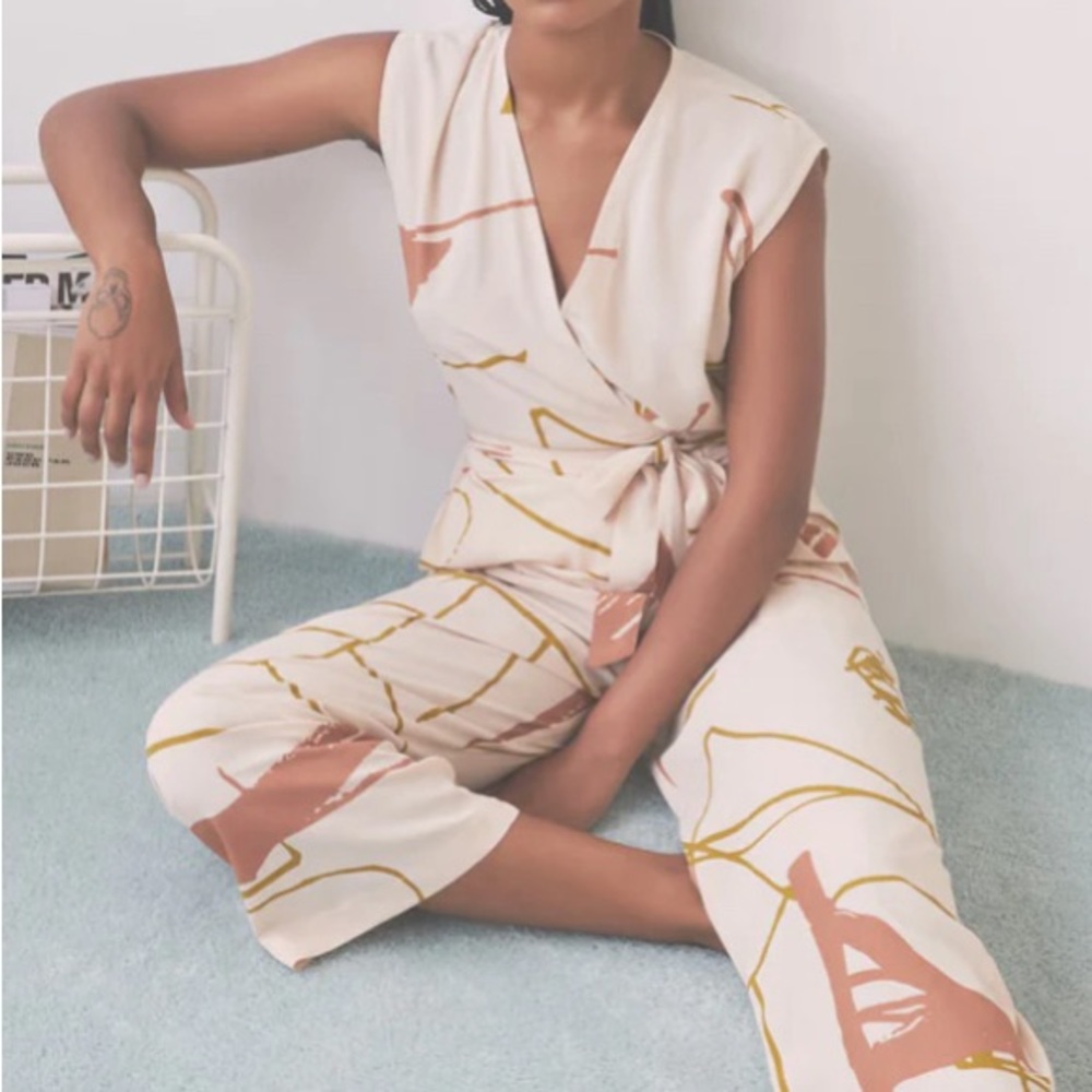 Eve Gravel Vassily Jumpsuit, Size Small, Ugo Cream